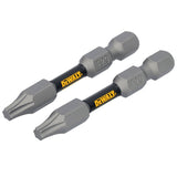 DEWALT TOUGHGRIP DWAF2TX20TG2 Screwdriver Bit, T20 Drive, Torx Drive, 1/4 in Shank, Hex Shank, 2 in L, Steel