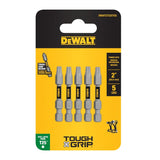 DEWALT TOUGHGRIP DWAF2TX25TG5 Screwdriver Bit, T25 Drive, Torx Drive, 1/4 in Shank, Hex Shank, 2 in L, Steel