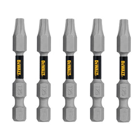 DEWALT TOUGHGRIP DWAF2TX25TG5 Screwdriver Bit, T25 Drive, Torx Drive, 1/4 in Shank, Hex Shank, 2 in L, Steel
