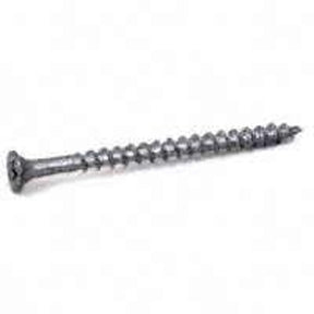 ProFIT 0282178 Deck Screw, #8 Thread, 3 in L, Coarse Thread, Bugle Head, Sharp Point, Phillips Drive, Silver Dacrotized