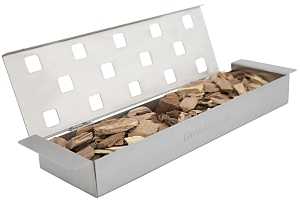 Broil King 60185 Smoker Box, Stainless Steel, Silver, Integrated Handle