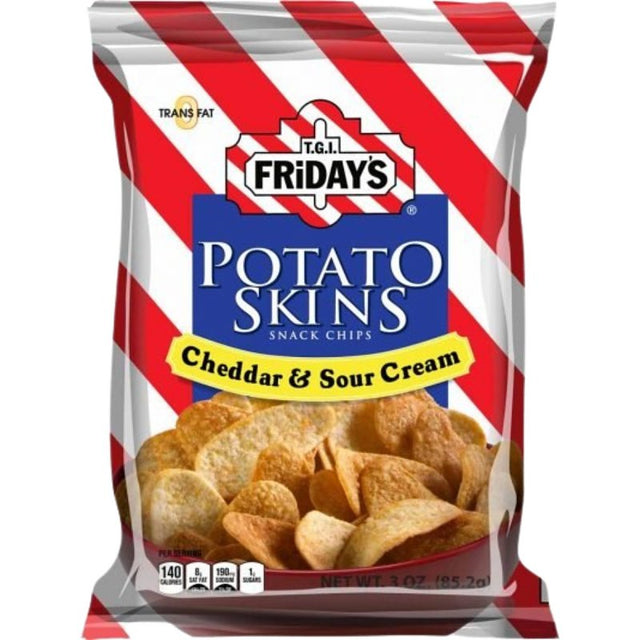 TGI Fridays 444532 Potato Skin, Cheddar and Sour Cream, 3 oz, Pack of 6