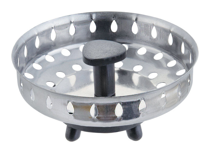 Ace 3-1/2 in. D Polished Silver Stainless Steel Strainer Basket
