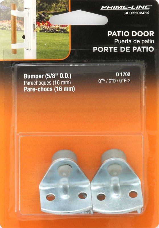 Prime-Line D 1702 Wardrobe Door Bumper, 5/8 in Dia Base, Rubber/Steel, Nickel