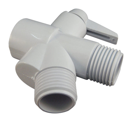 Ace White Plastic Shower Diverter