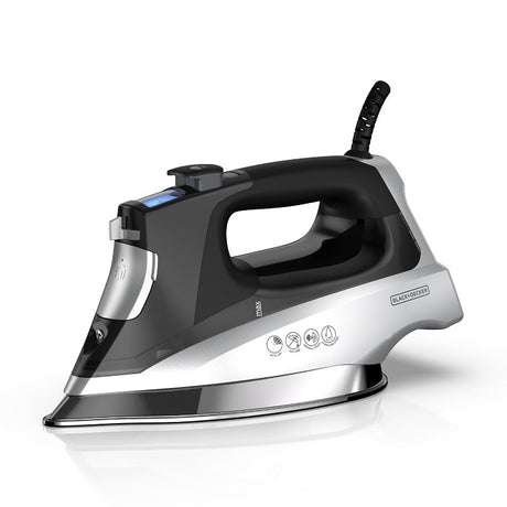 Black+Decker Allure D3060 Digital Professional Steam Iron, 1600 W, Black, Stainless Steel