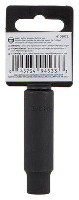 Vulcan MT6580111 Deep Impact Socket, 3/8 in Socket, 3/8 in Drive, Deep Drive, 6-Point, Chrome Molybdenum Steel