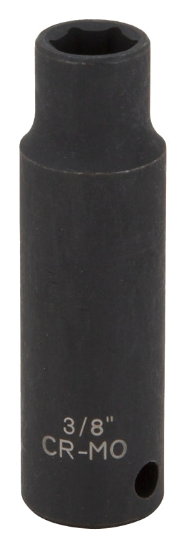 Vulcan MT6580111 Deep Impact Socket, 3/8 in Socket, 3/8 in Drive, Deep Drive, 6-Point, Chrome Molybdenum Steel