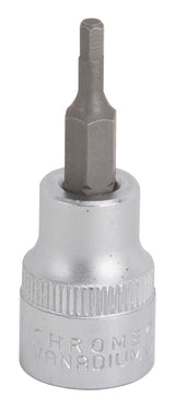 Vulcan 3506005020 Hex Bit Socket, 3 mm Tip, 3/8 in Drive, Chrome, 1-7/8 in OAL