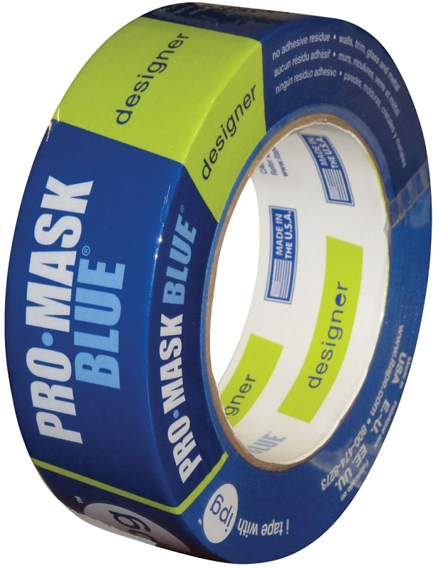 IPG PMD36 Specialty Masking Tape, 60 yd L, 1.41 in W, 5.8 mil Thick, Crepe Paper/Synthetic Rubber Backing, Dark Blue