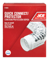 Ace 4 in to 4 in. White Duct Protector Plastic