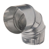 Deflect-O 4 in. L X 4 in. D Silver Aluminum Vent Elbow, Pack of 12