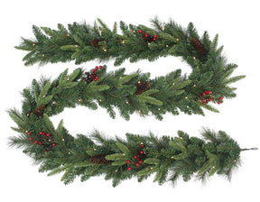 Puleo Asia Limited 333-4463-G9 Pre-Lit Pacific Fir Garland, 240 Tips, B/O, 9 ft, Pack of 6