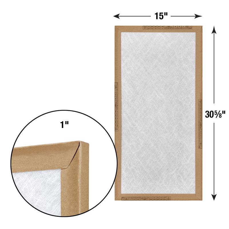 Flanders EZ Flow II 15 in. W X 31 in. H X 1 in. Fiberglass 1 MERV Air Filter 1 pk, Pack of 12