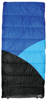Texsport 15237 Sleeping Bag, 75 in L, 33 in W, Polyester, Black/Dark Blue/Gray/Light Blue