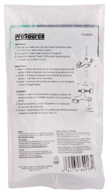 ProSource H20-B042-PS Deluxe Hinge Pin Door Stop, 2-5/8 in Projection, Die-Cast Zinc & Plastic, Chrome