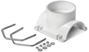 Oatey 43793 Saddle Tee Kit, 4 x 3 in Connection, PVC, Black/White