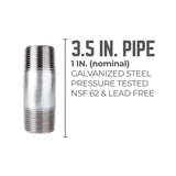 STZ Industries 1 in. MIP each X 1 in. D MIP Galvanized Steel 3-1/2 in. L Nipple, Pack of 5