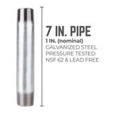 STZ Industries 1 in. MIP each X 1 in. D MIP Galvanized Steel 7 in. L Nipple
