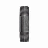 STZ Industries 1/4 in. MIP each X 1/4 in. D MIP Black Steel 3 in. L Nipple, Pack of 5