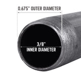 STZ Industries 3/8 in. MIP each X 3/8 in. D MIP Black Steel 3 in. L Nipple, Pack of 5