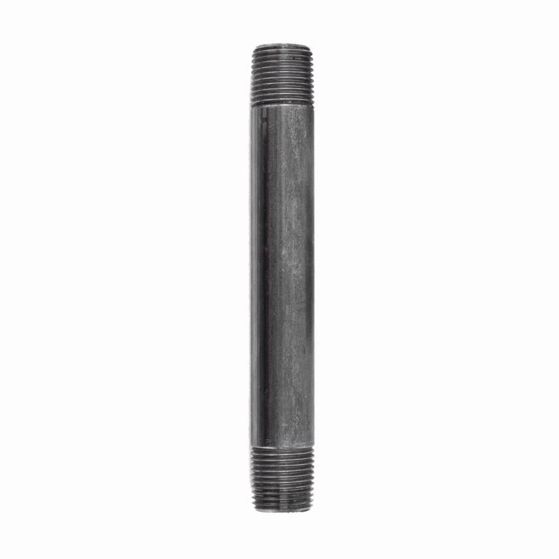 STZ Industries 3/8 in. MIP each X 3/8 in. D MIP Black Steel 6 in. L Nipple, Pack of 5