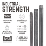 STZ Industries 3/8 in. MIP each X 3/8 in. D MIP Black Steel 6 in. L Nipple, Pack of 5