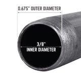 STZ Industries 3/8 in. MIP each X 3/8 in. D MIP Black Steel 6 in. L Nipple, Pack of 5