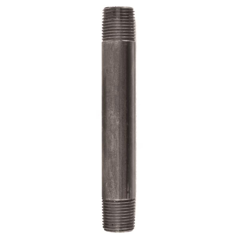 STZ Industries 1/2 in. MIP each X 1/2 in. D MIP Black Steel 5-1/2 in. L Nipple, Pack of 5