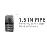 STZ Industries 3/4 in. MIP each X 3/4 in. D MIP Black Steel 1-1/2 in. L Nipple, Pack of 5
