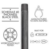 STZ Industries 3/4 in. MIP each X 3/4 in. D MIP Black Steel 2-1/2 in. L Nipple, Pack of 5