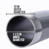 STZ Industries 1-1/2 in. MIP each X 1-1/2 in. D MIP Black Steel Close Nipple