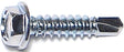Midwest Fastener 03283 Screw, #8 Thread, 3/4 in L, Coarse Thread, Hex Drive, Self-Drilling Point, Steel, Zinc, 100 PK