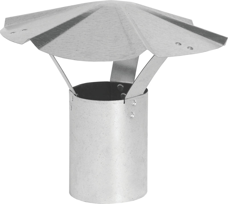 Imperial GV0591 Rain Cap, 8 in Dia, Galvanized Steel