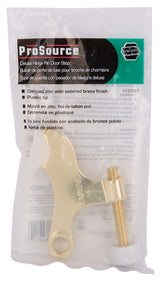 ProSource H20-B040-PS Deluxe Hinge Pin Door Stop, 2-5/8 in Projection, Die-Cast Zinc & Plastic, Polished Brass