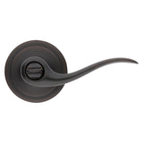 Kwikset Signature Series 730TNL 11P CP Privacy Lever, Thumbturn Lock, Venetian Bronze, Zinc, Residential, 2 Grade