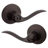 Kwikset Signature Series 730TNL 11P CP Privacy Lever, Thumbturn Lock, Venetian Bronze, Zinc, Residential, 2 Grade