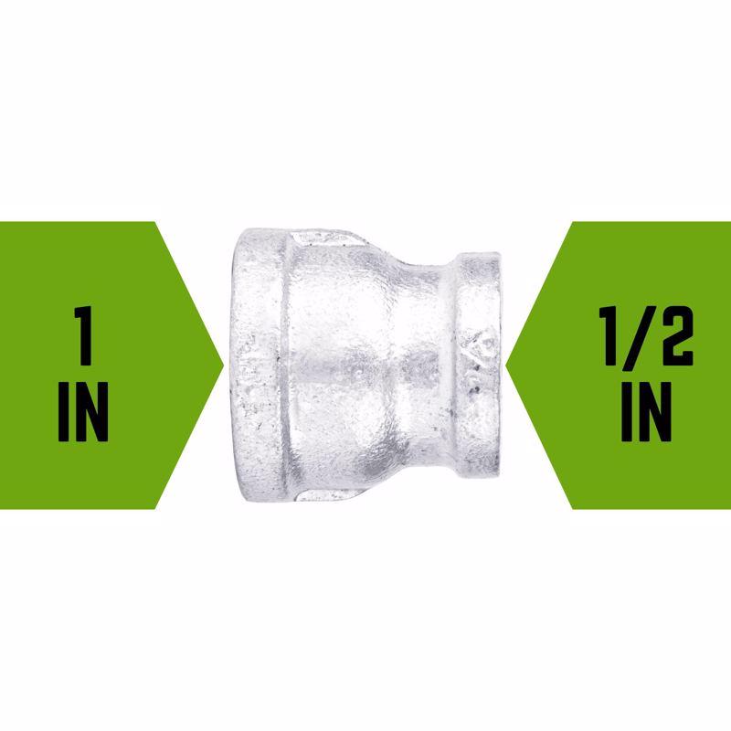 STZ Industries 1 in. FIP each X 1/2 in. D FIP Galvanized Malleable Iron Reducing Coupling