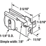 Prime-Line D 1584 Roller Assembly, 1-1/4 in Dia Roller, 5/16 in W Roller, Steel, 1-Roller, F-Tab Mounting