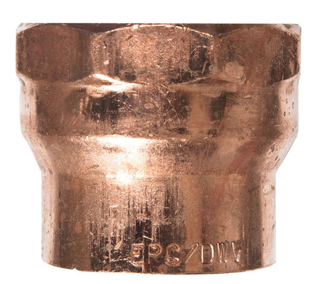NIBCO 1-1/2 in. Copper X 1-1/2 in. D FPT Copper DWV Adapter 1 pk