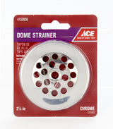Ace 2-7/8 in. Chrome Metal Dome Strainer