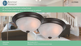 Boston Harbor F51WH02-1006-ORB Flush-Mount Ceiling Fixture, 120 V, 60 W, CFL Lamp, Bronze Fixture, Pack of 2
