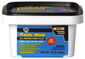 DAP 00529 Wood Filler, Paste, Musty, Natural, 16 oz