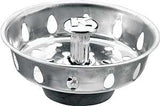 Plumb Pak PP820-25 Basket Strainer with Adjustable Post, 3.3 in Dia, Stainless Steel, For: Most Kitchen Sink Drains