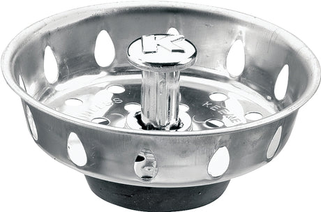 Plumb Pak PP820-25 Basket Strainer with Adjustable Post, 3.3 in Dia, Stainless Steel