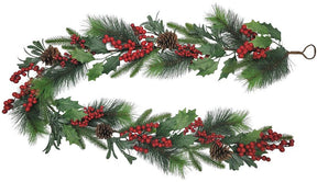 Puleo Asia Limited 312-4459-G6/8 Classic Christmas Garland, 43 Tips, 6 ft, Pack of 6