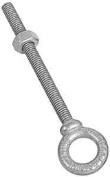National Hardware N245-134 Eye Bolt, 3/8-16 Thread, Coarse Thread, 4-1/8 in L Thread, 3/4 in ID x 1-3/8 in OD Dia Eye