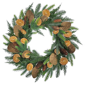 Puleo Asia Limited 312-4460-W24 Classic Fall Wreath, 68 Tips, 24 in, Pack of 6