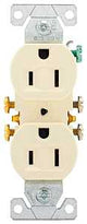 Eaton Wiring Devices 270LA Duplex Receptacle, PVC, Light Almond, 2-Pole, 15 A, 125 V, Push-in, Side Wiring, 3-Wire