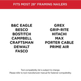 ProFIT 629250 Framing Nail, 2-3/8 in L, 11.5 ga, Stainless Steel, Brite, Offset Round Head, Smooth Shank
